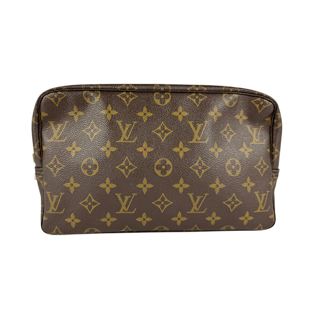 Louis Vuitton Clutch Bag Monogram Trousse Toilette Canvas Gold Brown